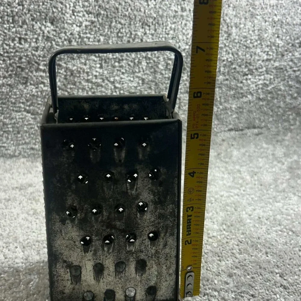 Bromco Box Grater Silver Vintage Metal 4-Sided Handheld Kitchen Tool OS